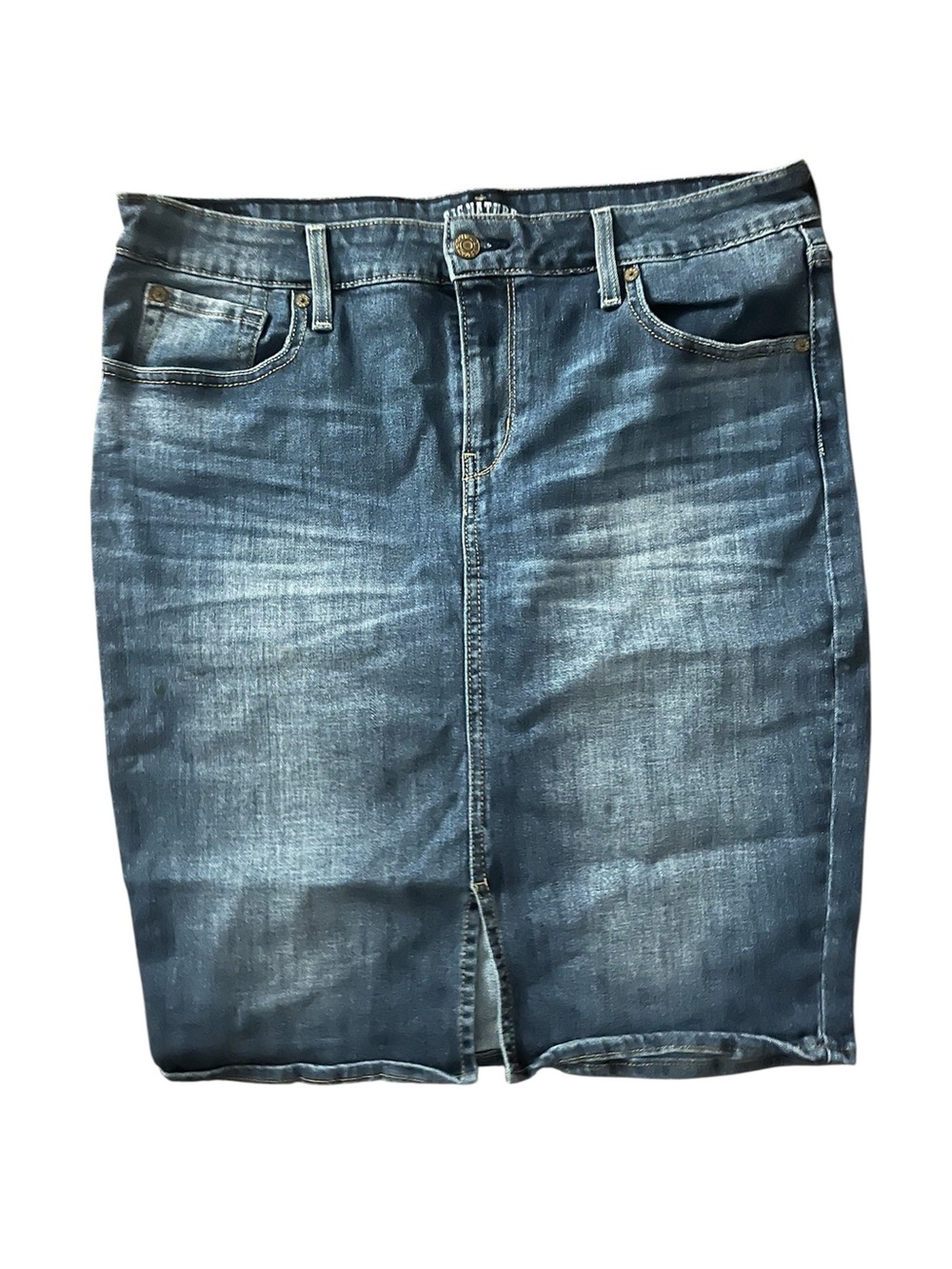 SIGNATURE by LEVI STRAUSS & CO Jean skirt mid length